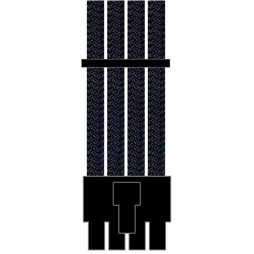 SSUPD Meshlicious 8 (6+2) Pin PCIE Paracord Custom Sleeved Cable